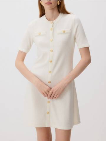 Reserved - Сукня з віскози - кремовий - 360HL-01X