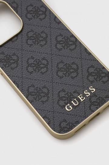 Чехол на телефон Guess iPhone 15 Pro 6.1 цвет серый