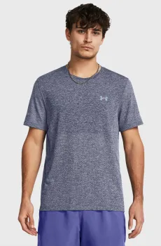 Мужская синяя футболка UA SEAMLESS STRIDE SS Синий S Under Armour 1375692-539