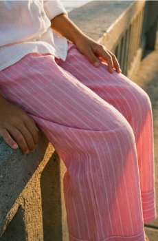 Широкі смугасті штани - різнобарвний