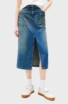 Женская синяя джинсовая юбка CLAIRE Синий 25 Tommy Jeans DW0DW21070