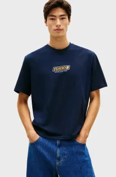 Мужская темно-синяя футболка VINTAGE LA Синий XL Tommy Jeans DM0DM22546