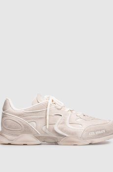 Бежевые замшевые кроссовки Eris с винтажным эффектом