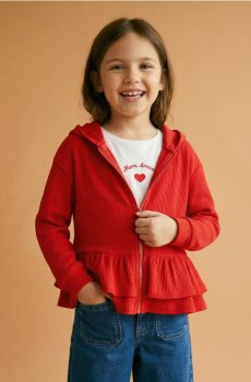 Худі на блискавці - червоний