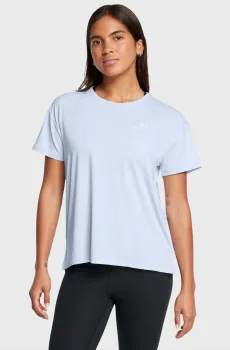 Женская голубая футболка UA Rush Energy SS 2.0 Голубой XS Under Armour 1379141-464