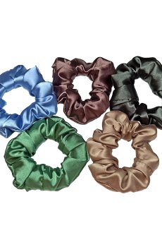 Набор резинок для волос ScrunchyUA из шелк-сатина, 5 шт (SCR0119SKLUA)