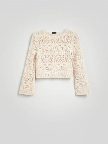 Reserved - Ажурний топ - пшеничний - 180CP-12X Reserved - Ажурний топ - пшеничний - 180CP-12X