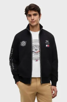 Мужская черная спортивная кофта TH x Cadillac Formula 1® Team Черный XL Tommy Hilfiger MN0MN00094