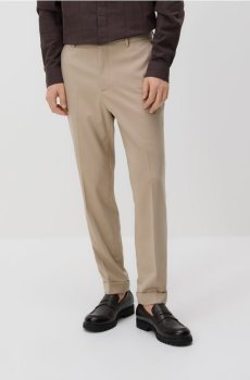 Reserved - Класичні штани carrot kroju - бежевий - 849HO-80X