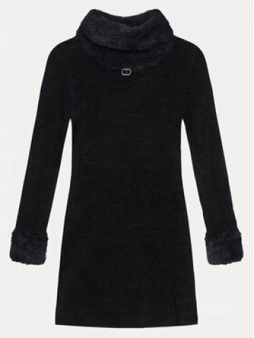 TWINSET Трикотажна сукня 242GJ3200 Чорний Regular Fit TWINSET Трикотажна сукня 242GJ3200 Чорний Regular Fit