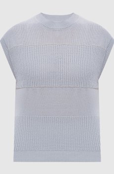 Серый топ с льном