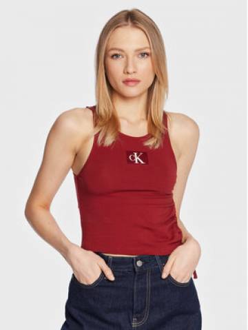 Calvin Klein Jeans Топ J20J221062 Бордовий Regular Fit Calvin Klein Jeans Топ J20J221062 Бордовий Regular Fit