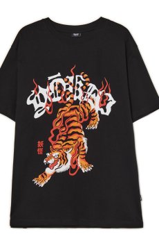 Cropp - Чорна футболка з принтом - темно-сірий