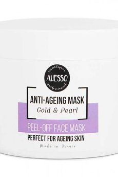 Альгинатная маска для лица Alesso Professionnel Anti-Ageing Mask Gold & Pearl омолаживающая, 200 г