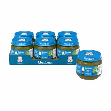 Детское овощное пюре Gerber Брокколи, от 6 месяцев, 6*80 г Детское овощное пюре Gerber Брокколи, от 6 месяцев, 6*80 г