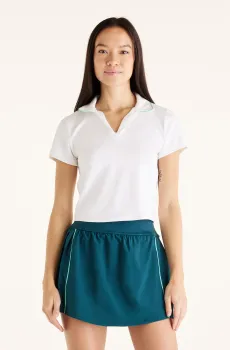 Женское белое поло Tournament Polo Белый M New Balance WT61S8TLWT