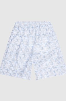 Детские шорты для плавания в брендовый принт