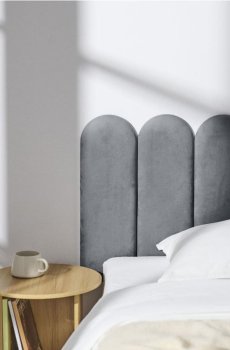 М’яка настінна панель - темно-сірий