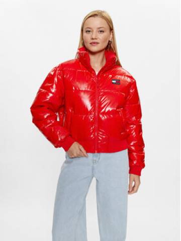 Tommy Jeans Пуховик DW0DW16098 Червоний Relaxed Fit Tommy Jeans Пуховик DW0DW16098 Червоний Relaxed Fit