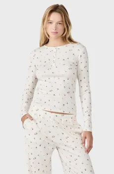 Женский белый топ с узором FISLA Белый M Etam 6555981