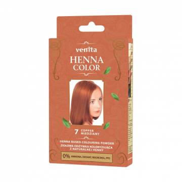 Хна для окрашивания волос Venita Henna Color 7 Copper, 25 г Хна для окрашивания волос Venita Henna Color 7 Copper, 25 г