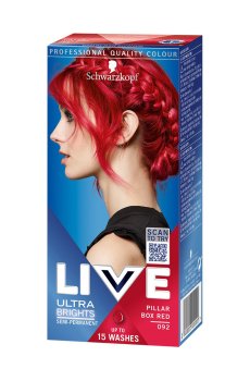 Полустойкая крем-краска для волос Schwarzkopf LIVE Ultra Brights 092 Pillar Box Red, 60 мл