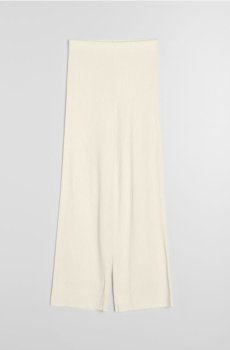 Рифлені штани wide leg - світло-жовтий