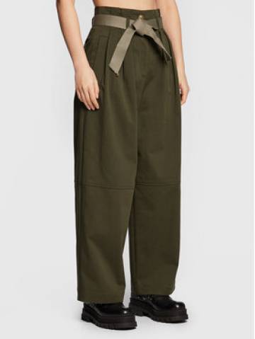 Pinko Штани з тканини Penni 1G189X A054 Зелений Relaxed Fit Pinko Штани з тканини Penni 1G189X A054 Зелений Relaxed Fit