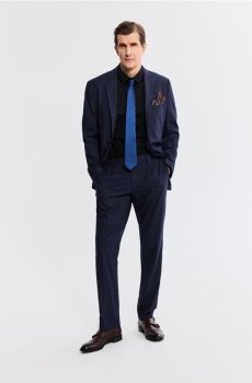 Reserved - Костюмні штани slim fit - темно-синій - 836HO-59P