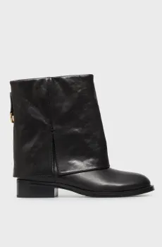 Женские черные кожаные полусапоги Quinn Черный 39 PRPY PRFDS2591W