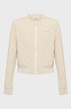 Женская бежевая спортивная кофта с узором Бежевый XS Guess V6YQ01.K4781;FNMZ