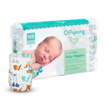 Подгузники Offspring Meow The Cat, размер NB (до 4 кг), 56 шт Подгузники Offspring Meow The Cat, размер NB (до 4 кг), 56 шт