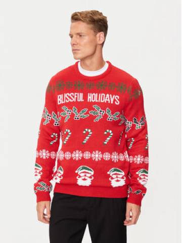 Only & Sons Светр Xmas 22031171 Червоний Regular Fit Only & Sons Светр Xmas 22031171 Червоний Regular Fit