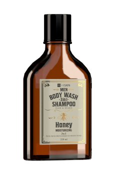 Мужской гель-шампунь для мытья тела, волос и бороды HiSkin Honey Men Body Wash Gel And Shampoo, 330 мл