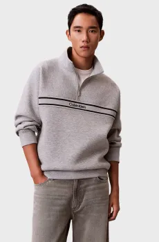 Мужская серая спортивная кофта SPACER STRIPE Серый L Calvin Klein Jeans LV04RE221G