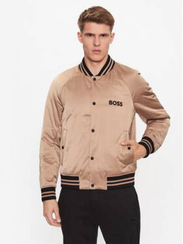 Boss Куртка бомбер 50483945 Бежевий Regular Fit Boss Куртка бомбер 50483945 Бежевий Regular Fit