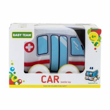 Текстильная игрушка Baby Team Машинка Скорая помощь, от 6 месяцев (8420) Текстильная игрушка Baby Team Машинка Скорая помощь, от 6 месяцев (8420)