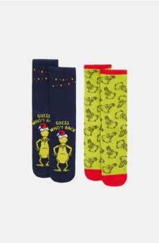 Шкарпетки, 2 пари Grinch - різнобарвний