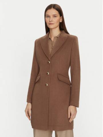 Motivi Вовняне пальто 0039Q200539N Коричневий Slim Fit Motivi Вовняне пальто 0039Q200539N Коричневий Slim Fit