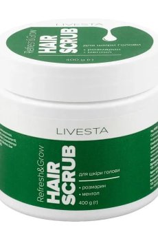 Скраб-пилинг для кожи головы LIVESTA Refresh & Grow Hair Scrub с розмарином и ментолом, 400 г