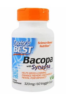 Бакопа Doctors Best Bacopa With Synapsa 320 мг, 60 растительных капсул