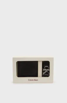 Мужской набор аксессуаров (кошелек, ремень) Черный ONESIZE Calvin Klein LV04D0017G