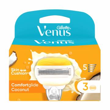 Сменные картриджи для бритья Gillette Venus ComfortGlide женские, с кокосом, 3 шт Сменные картриджи для бритья Gillette Venus ComfortGlide женские, с кокосом, 3 шт