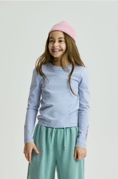 Reserved - Футболка з вареним ефектом - світло-блакитний - 827HT-50X