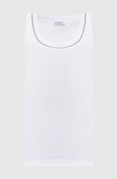 Белый топ в рубчик