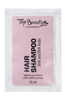 Шампунь для волос Top Beauty Hair Shampoo With AHA and BHA Acids с АНА и ВНА кислотами, 15 мл