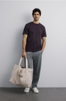 Reserved - Футболка regular fit з мерсеризованої бавовни - коричневий - 969HL-88X