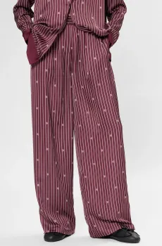 Женские бордовые брюки в полоску Бордовый 34 HUGO 50556663;963