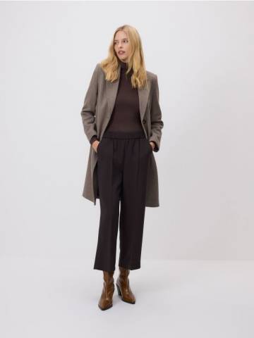 Reserved - Штани зі стрілками - темно коричневий - 497GG-89X