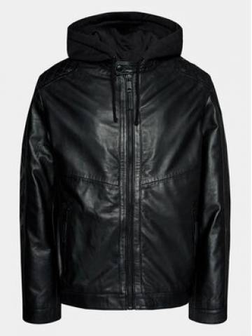 Mustang Шкіряна куртка Veg Tanned 9920542 Чорний Regular Fit Mustang Шкіряна куртка Veg Tanned 9920542 Чорний Regular Fit